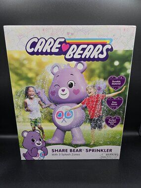 Care Bears Share Bear (Purple) 5ft Inflatable Sprinkler - NEW